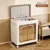 Caixa de Armazenamento de Roupas Grande Capacidade Doméstica Caixa de Armazenamento com Tampa Articulada Caixa de Armazenamento Dobrável Multifuncional Cesta de Armazenamento de Brinquedos e Lanches