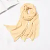 Lenço Longo Plissado Elástico Pequeno Estilo Ins Coreano para Mulheres Primavera Outono Inverno Lenço Criado Lenço Longo Versátil