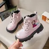 Botas de Invierno y Otoño para Niñas con Felpa Adicional Nuevas 2026 Botas de Princesa Elsa Botas de Cuero para Niños Botas Cortas para Bebés Suela Suave Antideslizante