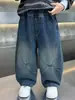 Jeans Rectos de Moda para Niño Otoño 2026 Nuevo Estilo Pantalones Largos de Primavera-Otoño para Bebé Pantalones de Calle Modernos para Niños