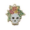 Halloween Transfronteiriço Fantasma Caveira Morcego Pingente de Gota de Óleo Acessórios de Joias Brincos DIY Colar Chaveiro Pingente