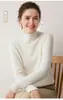 26 Otoño Invierno Nuevo Cuello Medio Alto 100% Cachemir Puro Tejido Capa Base Pura Pelusa Estilo Básico Simple Suéter Ropa Interior