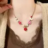 Paraíso de Dulces Sabor Manzana-Y2K Dulces Dopamina Coloridos Cadena Superior de Cuentas Coloridas Accesorios Dulces de Verano de Dibujos Animados