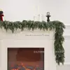 Guirlanda de cedro de Natal da Amazon com agulhas de pinho tipo resina e cipós de cipreste, Ornamento de decoração de Natal