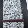 Ribete de encaje de pestañas ancho, ribete de encaje para lencería, ropa, dobladillos de faldas y puños, ribete de jacquard de encaje de pestañas ondulado