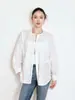 Camisa Blanca de Encaje Patchwork con Bordado Pesado Estilo Francés Calidad Nanyou Primavera/Verano 2026 Camisa Estilo Vacaciones Holgada Adelgazante
