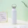 Taza Aislada de Boca Ancha Estilo Americano Transfronteriza, Botella Deportiva Portátil con Asa, Botella de Agua de Acero Inoxidable para Ciclismo de Gran Capacidad, Personalizable