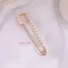 Aperto na cintura pin aperto na cintura artefato broche de pérola artificial strass fivela anti-exposição pino reto pino curvo pino atacado