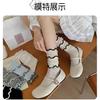 Calcetines de encaje tipo pastel coreano Calcetines hasta la pantorrilla para mujer de color liso sin costuras, retazos, rayas verticales, finos, modernos, de pasarela, holgados