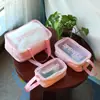 Novedad bolsa de cosméticos de PU para celebridades de Internet ins de viaje translúcida de gran capacidad impermeable para lavar conveniente