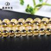 Jingde Jewelry Contas de cristal de cabelo dourado espalhadas Citrino Acessórios de joias faça você mesmo Contas de pulseira Contas de cristal de cabelo dourado Contas redondas Produtos semiacabados