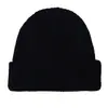 Chapéus de Tricô Quentes para Outono e Inverno, Logo Bordado Personalizado, Gorro Liso, Chapéu de Tricô Retrô, Chapéu de Cúpula à Prova de Frio