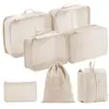 Set de Bolsas de Almacenamiento de Siete Piezas para Viaje, Bolsa Organizadora de Ropa, Maleta Portátil de Gran Capacidad, Bolsa para Ropa con Almacenamiento Clasificado