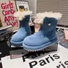 Botas de Neve Coloridas Doces da Moda para Mulheres 2026 Outono/Inverno Novas Botas de Cano Curto Vintage com Solado Grosso Forradas de Lã Uso em Duas Vias Botas de Algodão Batata Pequena