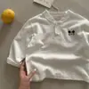 Camisa Polo Infantil 100% Algodão Estilo Novo Primavera Manga Longa Tendência Camiseta Marca de Moda Bebê Camisa Básica Top Camiseta Meninas