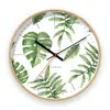 Reloj de Pared de Lujo Ligero con Marco de Madera Curvado Estilo Ins Comercio Exterior Reloj con Veta de Madera Reloj de Cuarzo Silencioso para Sala de Estar del Hogar Reloj Simple
