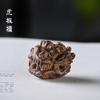 Sándalo Verde, Grifo Tallado de Madera de Ébano Púrpura, Cabeza de Buda de Tres Vías, Accesorios de Cuentas Rudraksha de Estrella y Luna DIY Hechos a Mano