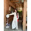 Camiseta Larga de Manga Larga Ligeramente Transparente Estilo Perezoso para Mujer en Verano, con Cordones Delgados, Holgada, Cubierta Protectora Solar