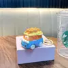 Chaveiro Mini Carro Desenho Animado Divertido Alívio de Estresse Brinquedo de Carro para Estudante Chaveiro Pingente de Bolsa Pequeno Presente