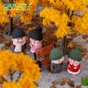 Micropaisaje creativo suéter de invierno figura abuelo y abuela muñeca accesorios de decoración escritorio horneado pequeños adornos