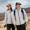 Nueva chaqueta fina de softshell de una sola capa, ligera y con capucha para hombre, abrigo exterior a prueba de viento e impermeable, personalizable