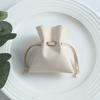 Bolsa de Joyería de Cuero Imitación Microfibra Bolsa con Solapa Bolsa para Dulces de Boda Bolsa con Cordón para Collares Aretes Joyería Bolsa para Audífonos Bolsa de Terciopelo de Microfibra