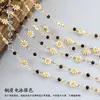 Cor de Cobre Preservadora de Cor 4mm Corrente de Pérolas Artificiais Pulseira Colar Caseiro Acessórios de Joias DIY Feitos à Mão Material de Embalagem para Acessórios