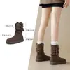 Botines Retro para Mujer 2025 Nuevo Otoño e Invierno Botas de Pelo con Suela Gruesa Melard Botas Western con Borlas Botas Martin Estilo Caliente