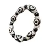 Pulsera de Jade Diente de Tigre Pulsera de Cuentas Cilíndricas Pulsera de Cuentas de Tres Ojos Pulsera Lutong Agata Trenzada Pulsera de Calcedonia