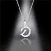 Accesorios explosivos transfronterizos collar de letras de acero inoxidable europeo y americano cadena de clavícula collar simple de 26 letras inglesas para mujer