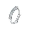 Anillo de Fila de Siete Estrellas Nuevo para Mujer Ins Nicho Gama Alta Fresco Lujo Ligero Anillo de Diamante Redondo Suelto con Ocho Corazones y Ocho Flechas