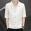 Terno Pequeno de Verão 2023 Camisa Masculina Top Moda Coreana Terno Casual Masculino