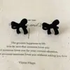 Pendientes de terciopelo burdeos con lazo para otoño e invierno para mujer, blancos elegantes, pendientes elegantes de alta gama, pendientes exquisitos y atmosféricos