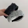 Nueva Diadema de Organza con Puntos Pequeños Moda Diadema de Ala Ancha y Corona Alta Accesorio para el Cabello Pinza para el Cabello Versátil Tocado