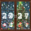 Nuevas Calcomanías Navideñas para Ventana Decoración Navideña Creativa Calcomanías para Ventana de Viejo Muñeco de Nieve Alce Copo de Nieve Calcomanías Estáticas