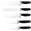 Juego de 5 cuchillos de cocina de acero inoxidable, cuchillo para rebanar con mango de ABS, cuchillo de chef para el hogar, cuchillo para pan, juego de peladores, personalizable