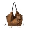 Bolso Tote de Encaje de Gran Capacidad para Mujer Otoño, Bolso de Hombro para Axila Estilo Perezoso, Bolso de Mano de Gamuza Imitación Piel de Ciervo