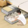 Bolsa de Almacenamiento Debajo de la Cama a Prueba de Polvo con Asa Bolsa de Almacenamiento Plegable para Colchas y Mantas Uso en el Hogar Caja Plana de Almacenamiento Debajo de la Cama