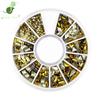 Manicura Redonda Giratoria de 12 Compartimentos Remache para Joyería Diamante Plano Dorado Gota Triángulo Punto Rectangular Geométrico Remache