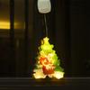 Venda Quente Transfronteiriça Boneco de Neve de Natal Ventosa Dupla Face Luz a Bateria Papai Noel Alce Sino Arranjo de Cena Lanterna