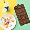 Molde de Silicona para Chocolate de Dibujos Animados Spot DIY Numérico Alfabeto Animal Fudge Cubito de Hielo Galleta Hielo