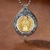 Colgante de plata tailandesa con mosaico de mamut y marfil del zodiaco Benmingfo Jiugong Bagua para hombres y mujeres, regalos de alta gama.