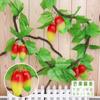 Vime de Frutas Artificiais Pendurado na Parede Videira Uva Ar Condicionado Decoração de Sala de Estar Interna Flor de Plástico Flor de Seda Videira