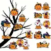 Decorações de Árvore de Natal de Halloween 9 Peças Decorações de Festa Charms Fofos Pingente Decorativo Comemorativo de Feriado da Colheita