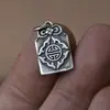 Pingente de prata S925 Yiluya com mantra de seis palavras Acessórios de material para pulseira de contas Wenwan DIY, pingente de segurança, colar
