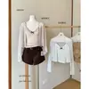 CONJUNTO DE DOS PIEZAS AS OFFICIAL de Principios de Otoño: Chaleco de Tirantes Finos con Lazo Francés + Cárdigan de Manga Larga con Lunares 28605