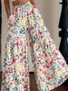 Pantalones Florales de Hada de Verano 2026 para Mujer Cintura Alta Sueltos Delgados Pierna Ancha Fluidos Adelgazantes Versátiles Rectos Largos