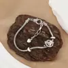 Pulseira de Venda Quente Transfronteiriça Moda Europeia e Americana Design Banhado a Cobre Cravejado com Zircônia Amor Geométrico Redondo Pulseira Novo Produto