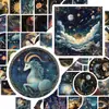 50 Piezas de Pegatinas Temáticas de Mitología del Universo de Fantasía de Compra Directa Transfronteriza, Pegatinas Decorativas de PP Impermeables para Cuadernos y Diarios