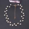 Collar de lujo ligero de Corea del Sur con incrustaciones de diamantes, con una hermosa flor, estilo nicho, con personalidad, cadena de clavícula de moda, collar sencillo y dulce con forma de corazón para niña.